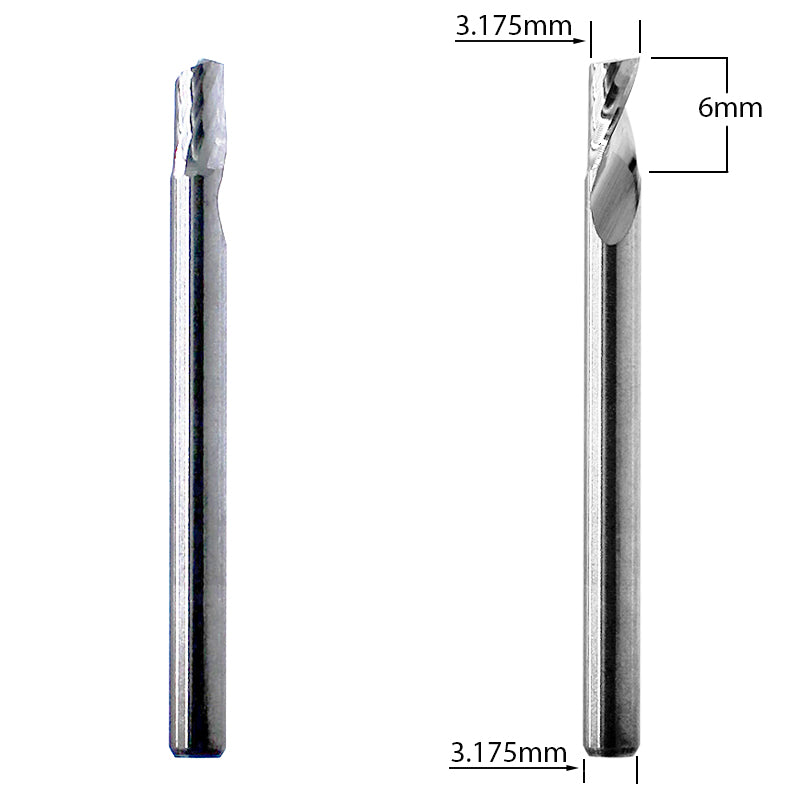 Aluminum Router Bits with 1/8-inch diameter for CNC Routers