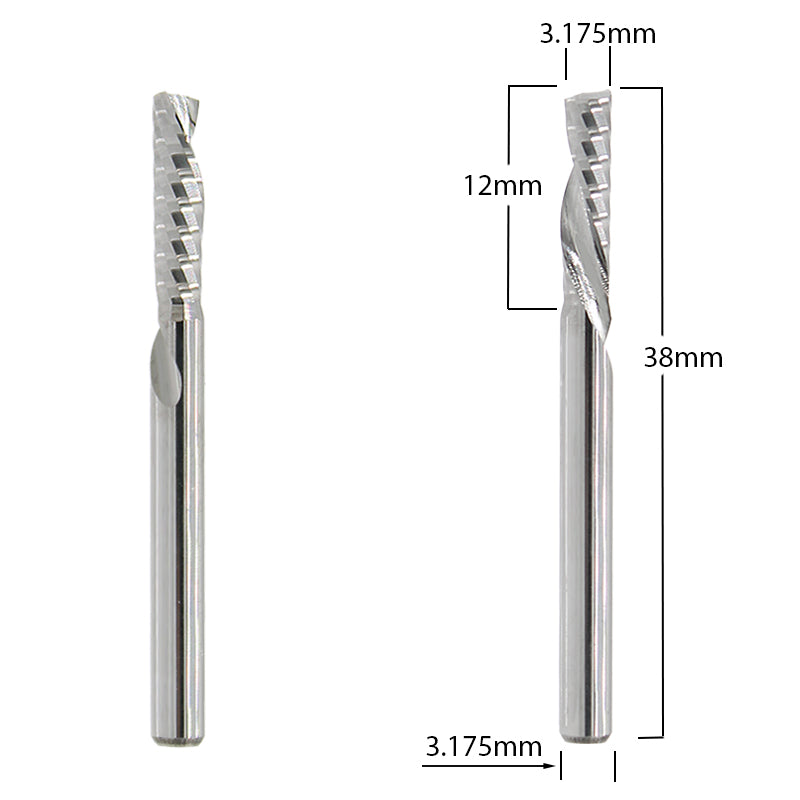Router Bits with 1/8-inch diameter for CNC Routers