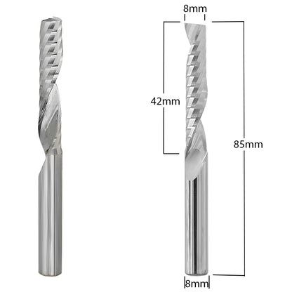 Router Bit with 8mm (5/16") diameter for CNC routers