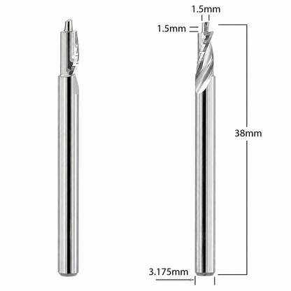 Router Bit with 1/16-inch diameter for CNC routers