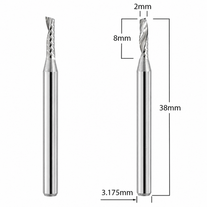 Router Bit with 1/16-inch diameter for CNC routers