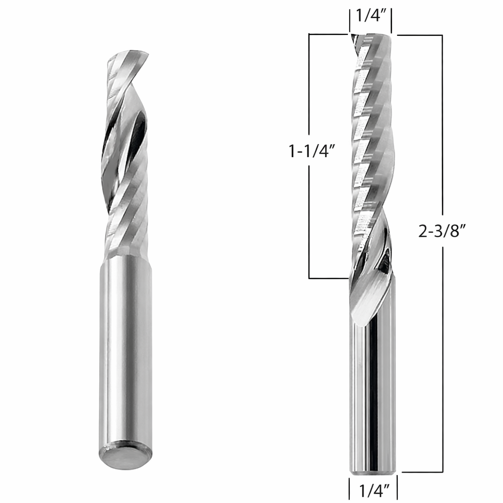 Router Bit with 1/4-inch diameter for CNC Routers