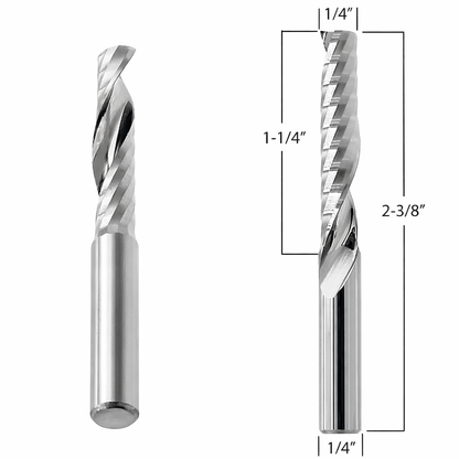 Router Bit with 1/4-inch diameter for CNC Routers