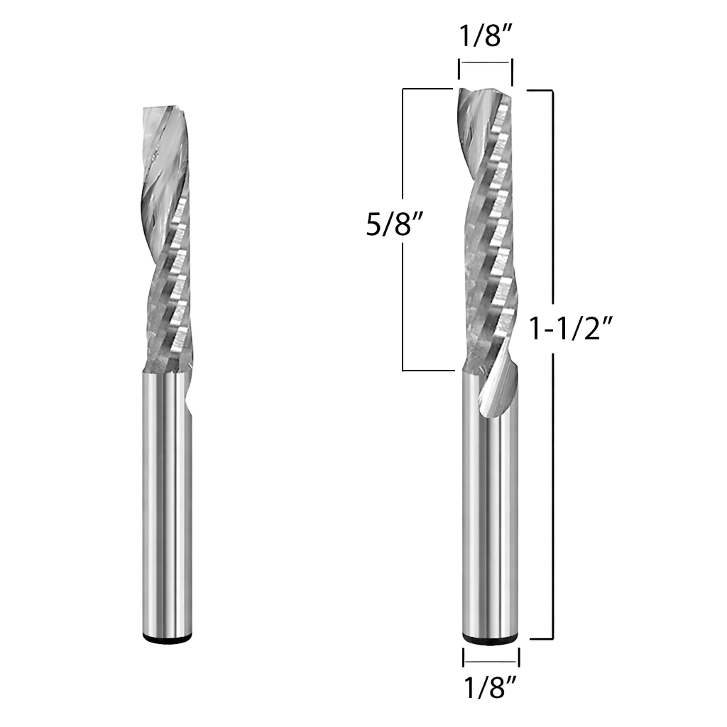 Router Bits with 1/8-inch diameter for CNC Routers