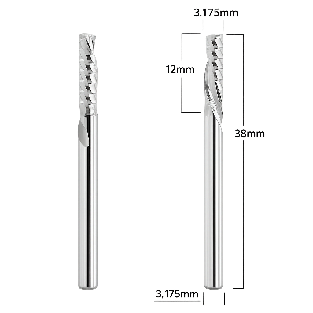 Router Bits with 1/8-inch diameter for CNC Routers