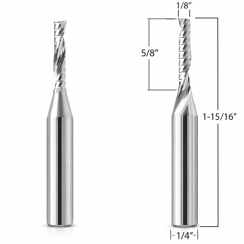 Router Bits with 1/8-inch diameter for CNC Routers