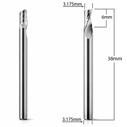Aluminum Router Bits with 1/8-inch diameter for CNC Routers