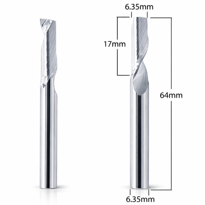 Aluminum Router Bits with 1/4-inch diameter for CNC Routers