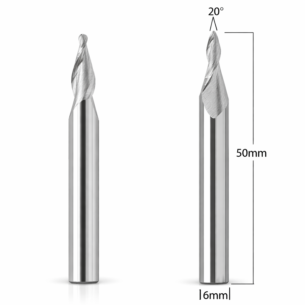 Tapered Ball Nose Router Bits for CNC Router – Mintech Tooling