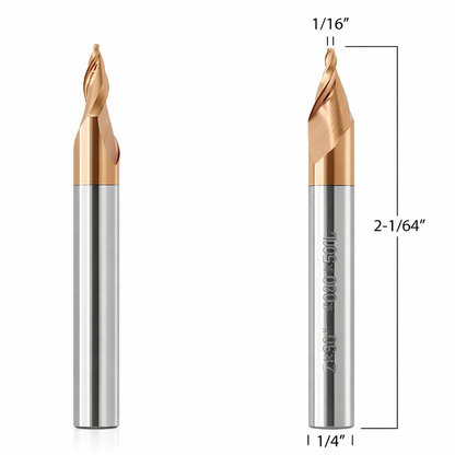 Tapered Ball Nose Router Bits for CNC Router