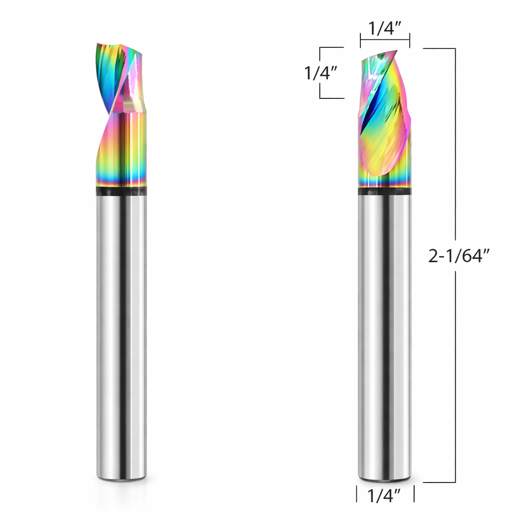 Aluminum Router Bits with 1/4-inch diameter for CNC Routers