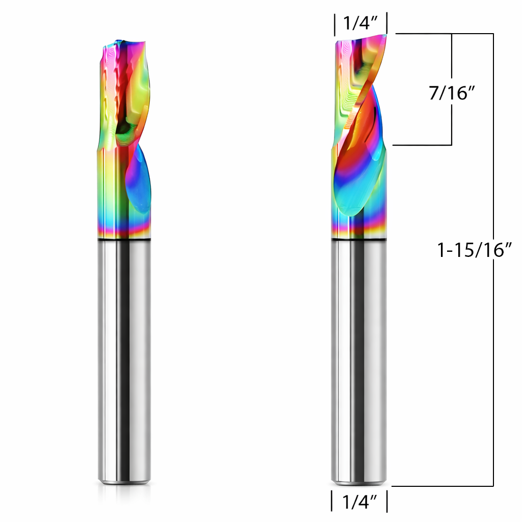 Aluminum Router Bits with 1/4-inch diameter for CNC Routers