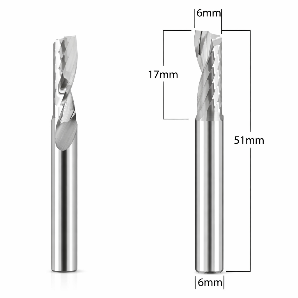 Aluminum Router Bits with 1/4-inch diameter for CNC Routers