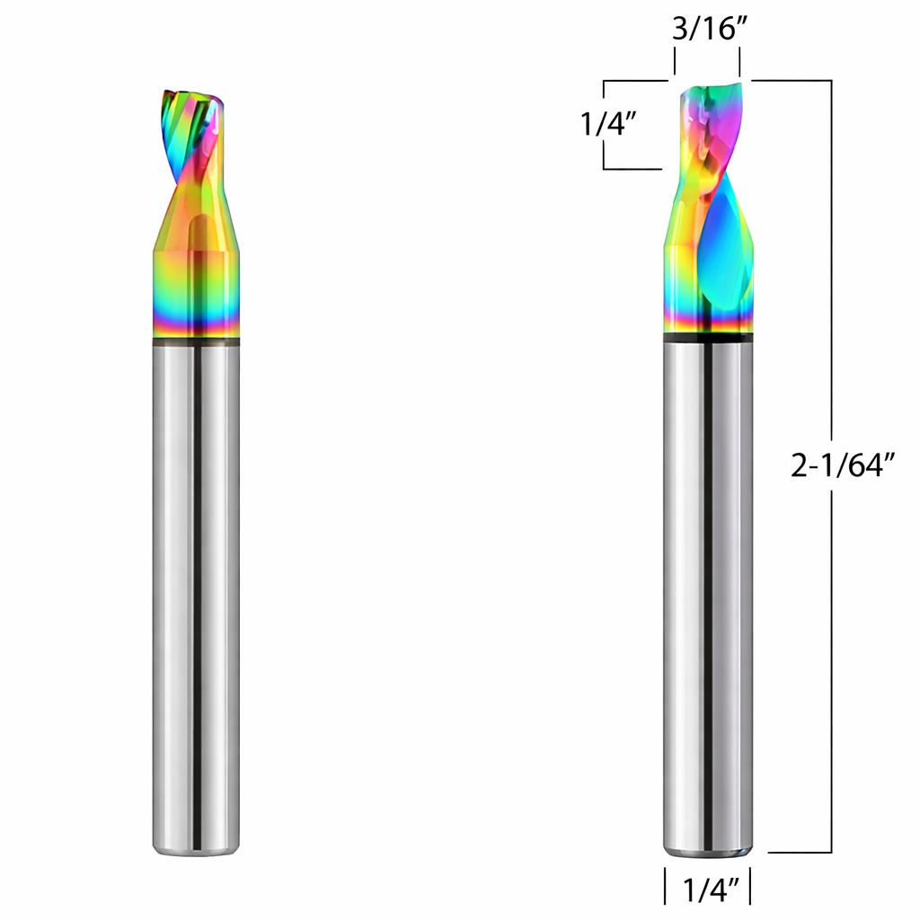 Aluminum Router Bits with 3/16-inch diameter for CNC routers – Mintech ...