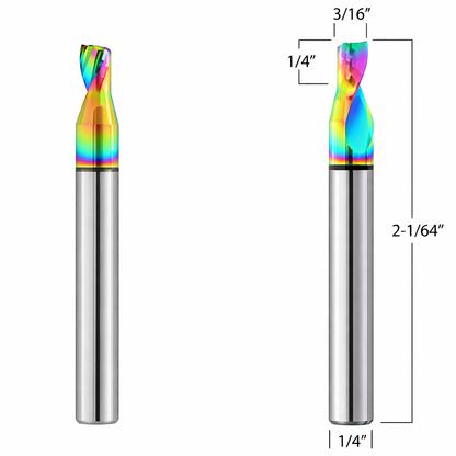 Aluminum Router Bits with 3/16-inch diameter for CNC routers