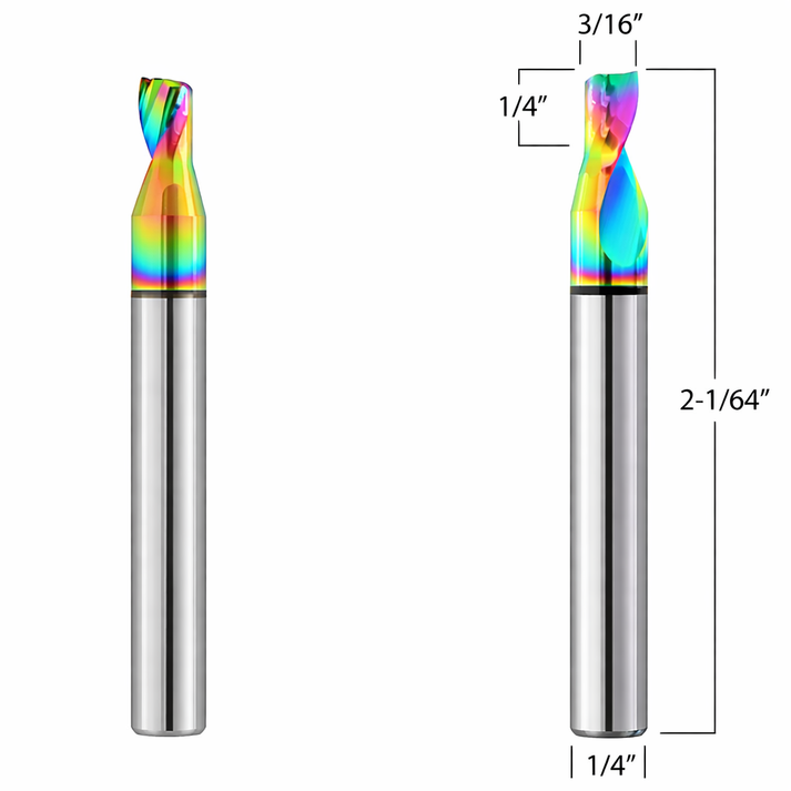 Aluminum Router Bits with 3/16-inch diameter for CNC routers – Mintech ...