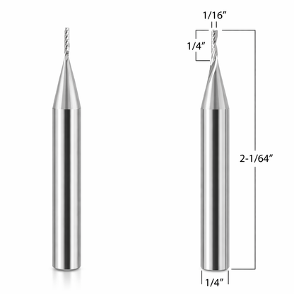 Router Bit with 1/16-inch diameter for CNC routers