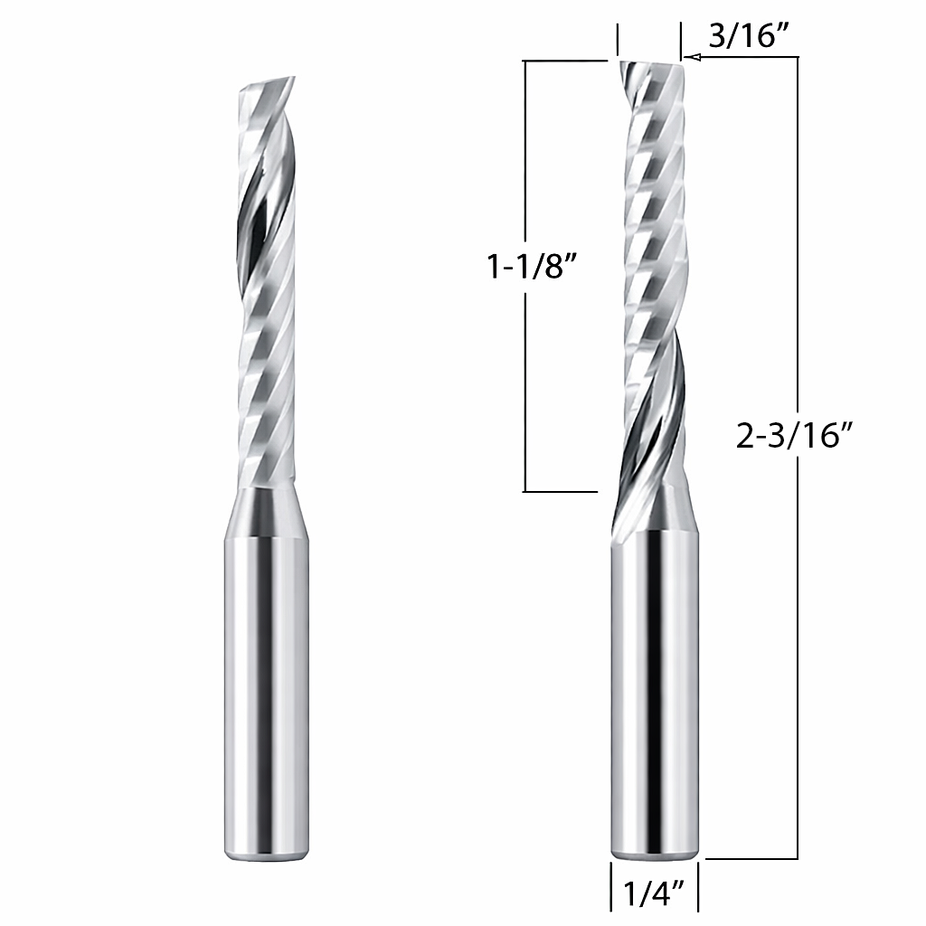 Router Bits with 3/16-inch diameter for CNC Routers