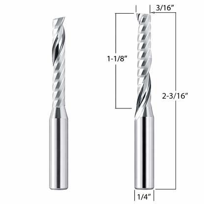 Router Bits with 3/16-inch diameter for CNC Routers