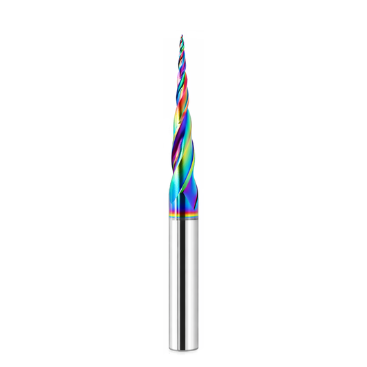 Taper ball-nose CNC bit designed for CNC carving applications