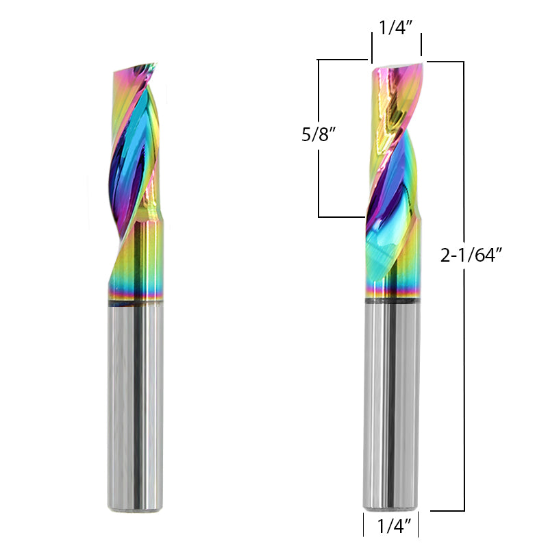 Aluminum Router Bits with 1/4-inch diameter for CNC Routers