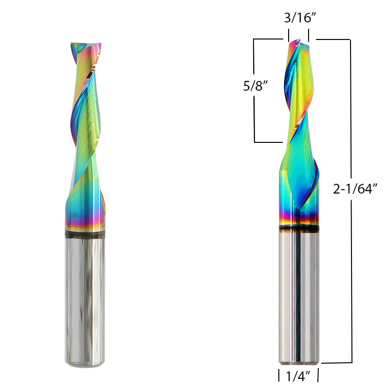 3/16" (4mm) Diameter Aluminum Router Bits