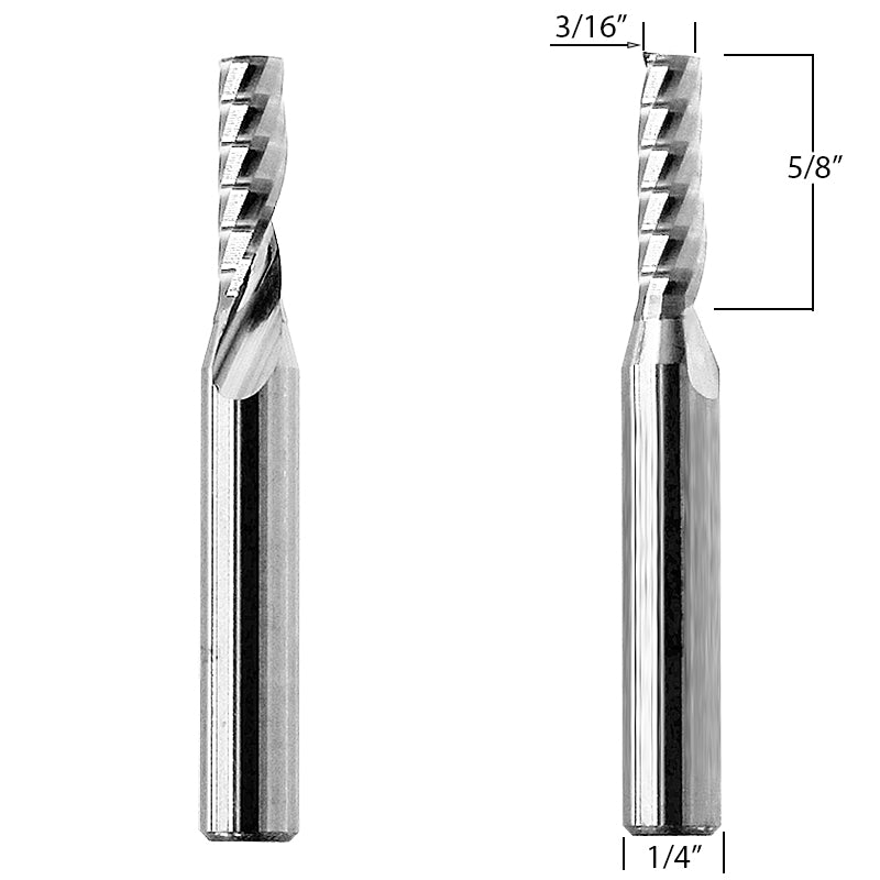 Router Bits with 3/16-inch diameter for CNC Routers