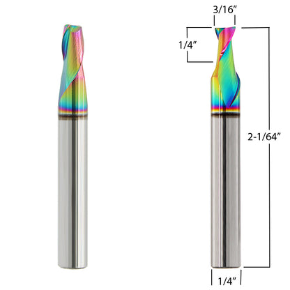Aluminum Router Bits with 3/16-inch diameter for CNC routers