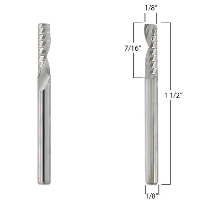 Router Bits with 1/8-inch diameter for CNC Routers