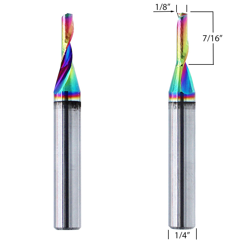 Aluminum Router Bits with 1/8-inch diameter for CNC Routers