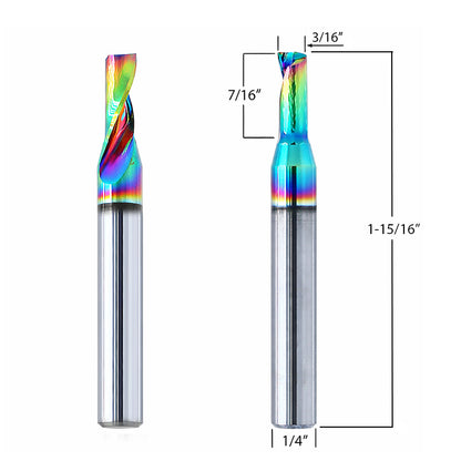 Aluminum Router Bits with 3/16-inch diameter for CNC routers