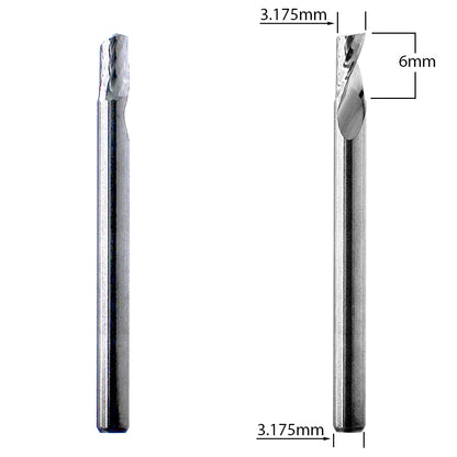 Aluminum Router Bits with 1/8-inch diameter for CNC Routers
