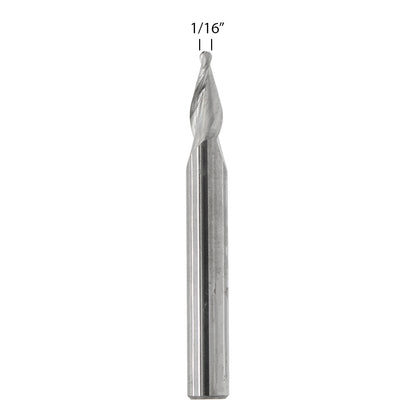 1/16" (2mm) Diameter Ball Nose Router Bits