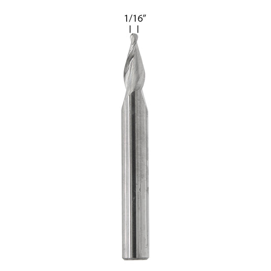 1/16" (2mm) Diameter Ball Nose Router Bits