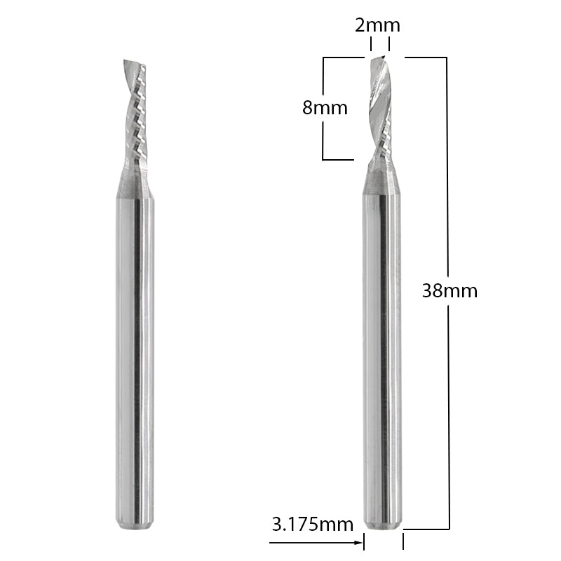 Router Bit with 1/16-inch diameter for CNC routers
