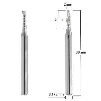 Router Bit with 1/16-inch diameter for CNC routers
