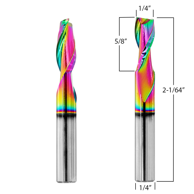 Aluminum Router Bits with 1/4 diameter for CNC Routers