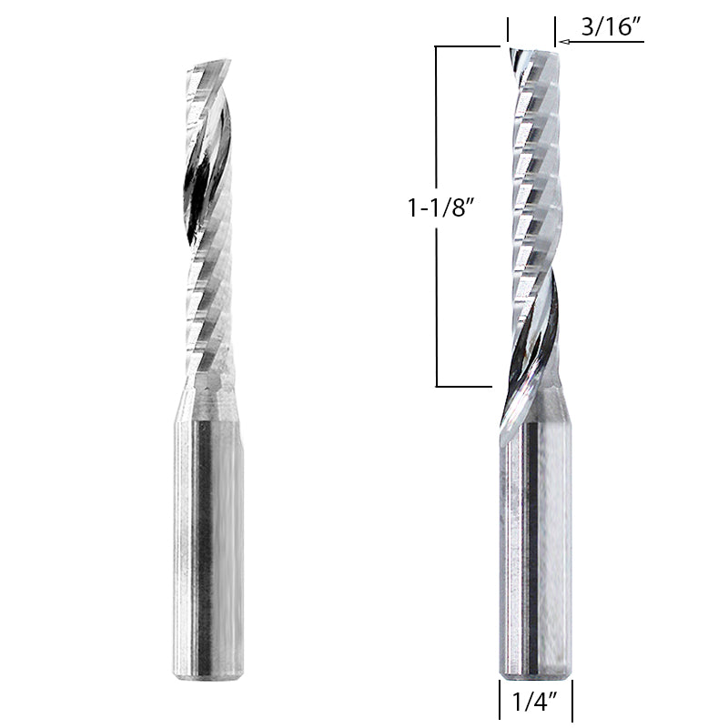 Router Bits with 3/16-inch diameter for CNC Routers