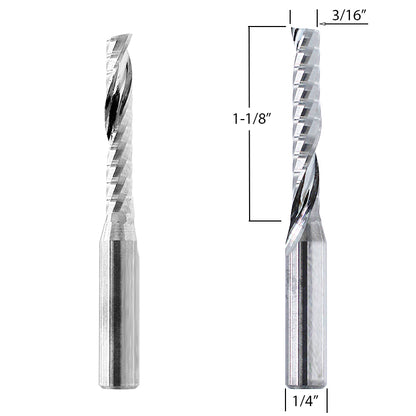 Router Bits with 3/16-inch diameter for CNC Routers
