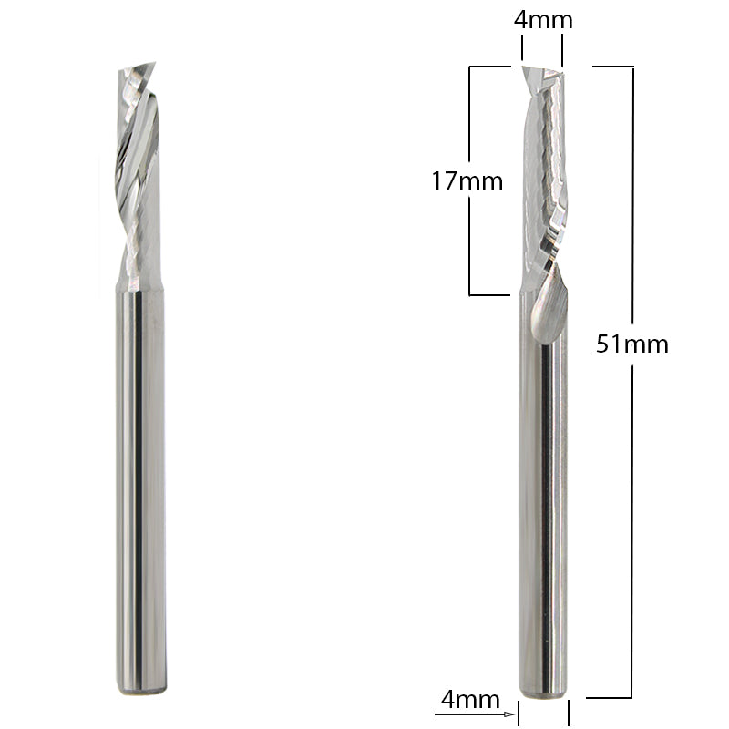 Aluminum Router Bits with 3/16-inch diameter for CNC routers