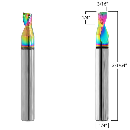 Aluminum Router Bits with 3/16-inch diameter for CNC routers