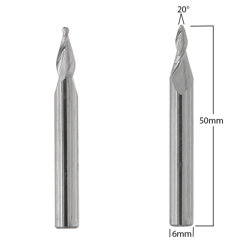 Tapered Ball Nose Router Bits 