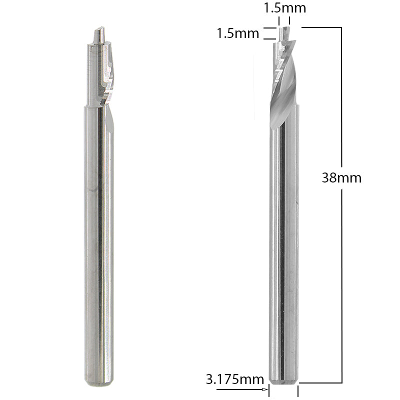 Router Bit with 1/16-inch diameter for CNC routers
