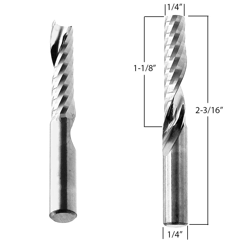 Router Bit with 1/4-inch diameter for CNC Routers